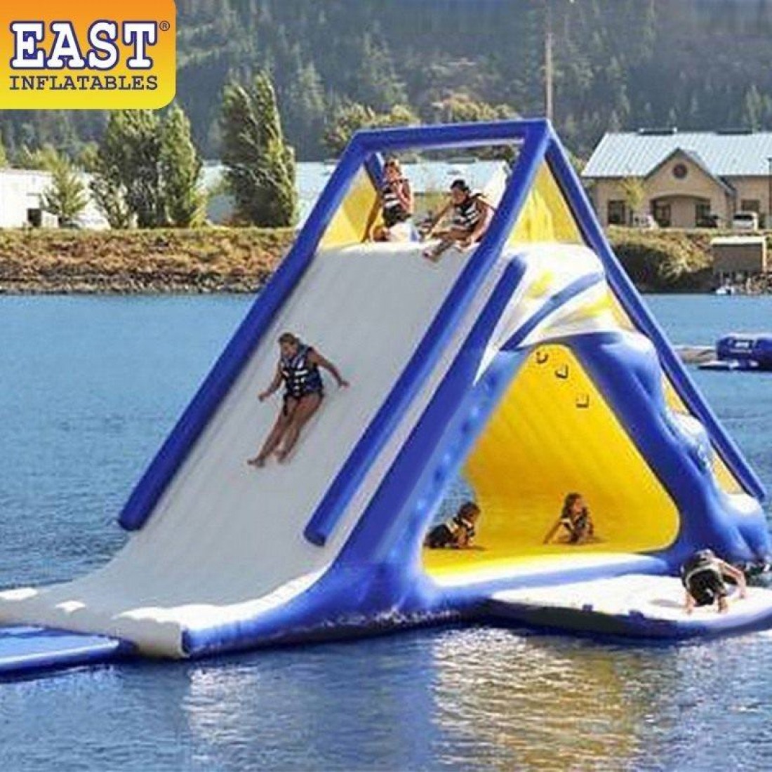 inflatable slide for lake