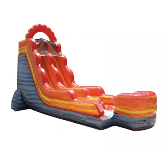 18' Fire Red Marble Water Slide