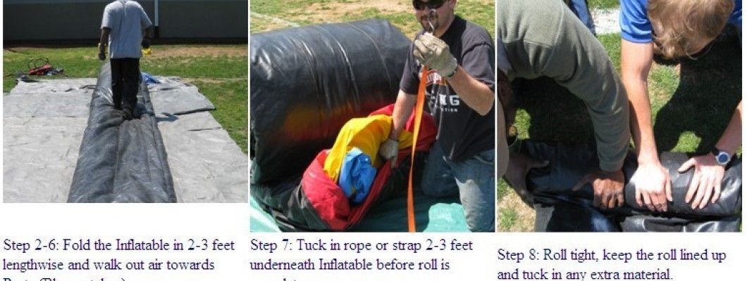 How to roll up a bounce house?